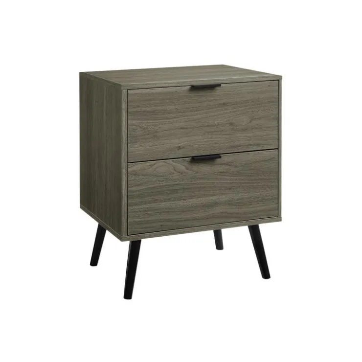 Monarch Accent Table 24"H with Storage - Grey Clearance