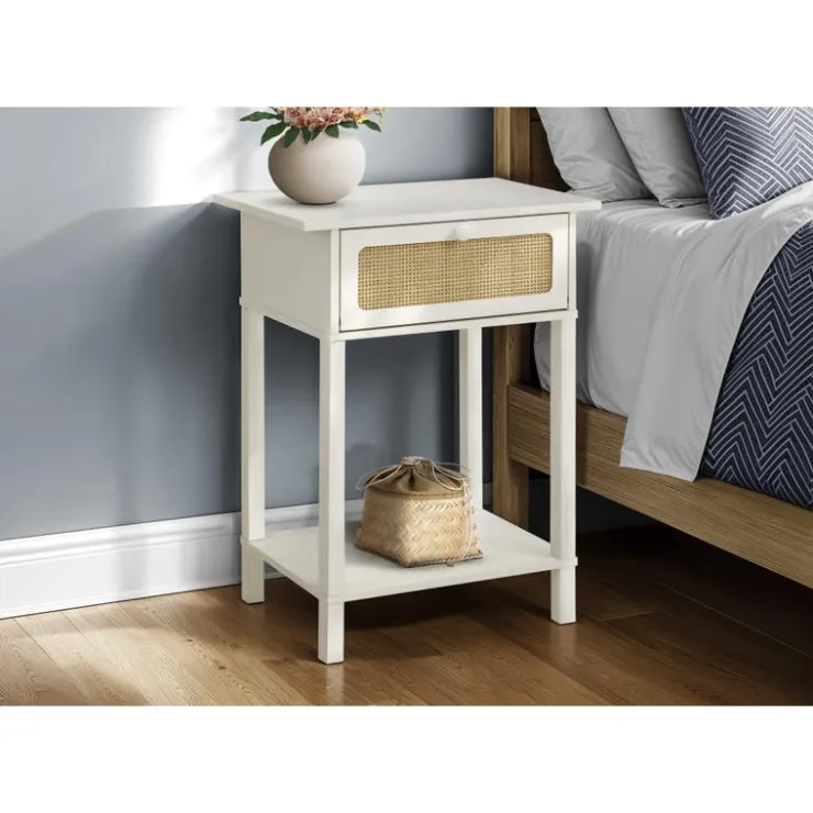 Monarch Accent Table 24"H with Storage - White Sale