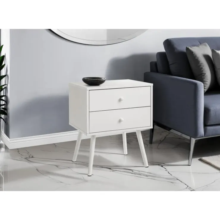 Monarch Accent Table 24"H with Storage - White Sale