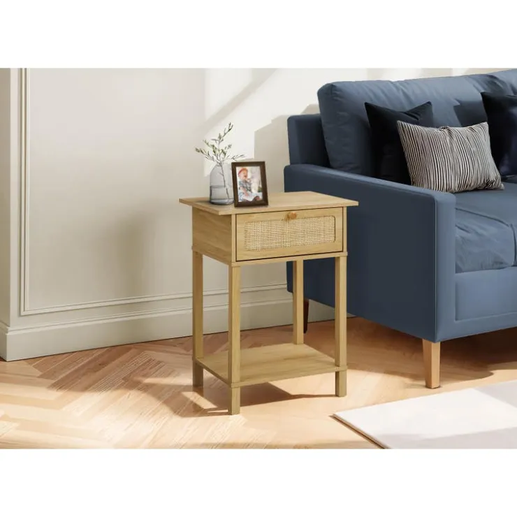 Monarch Accent Table 24"H with Storage - Natural New