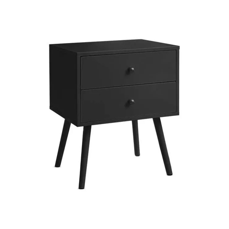 Monarch Accent Table 24"H with Storage - Black
