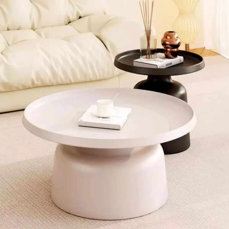 Accent Table Set - 2 pcs White/Black Clearance