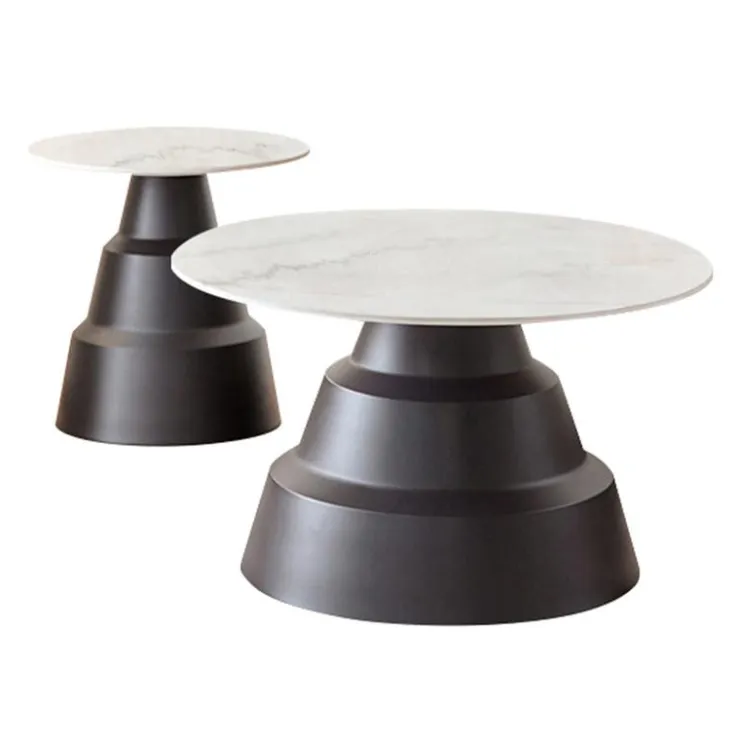 Accent Table Set - 2 pcs White/Grey/Black Best