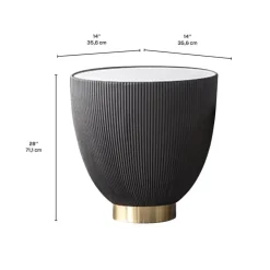 Accent Table Set - 2 pcs Beige/Black Discount