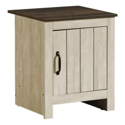 Monarch Accent Table with Storage - Light Beige Clearance