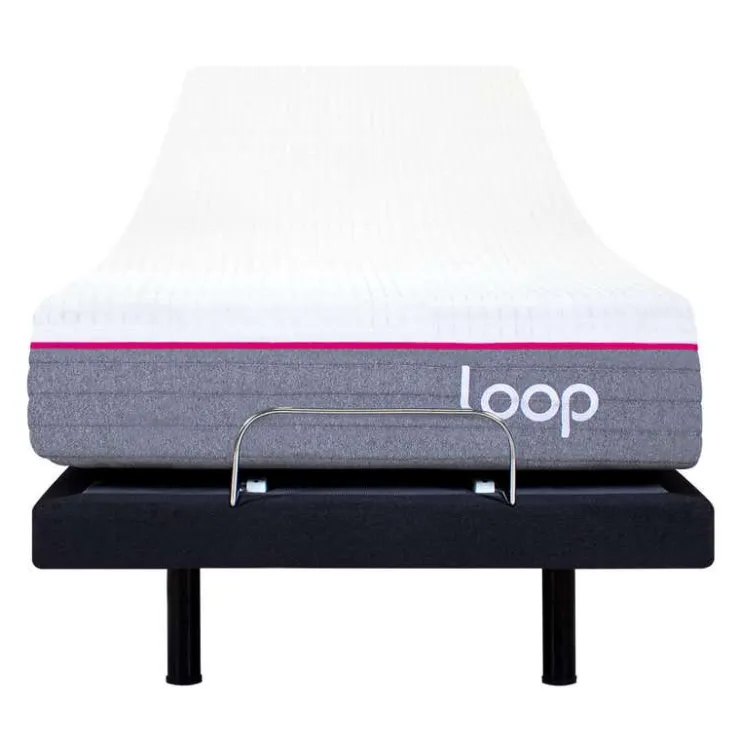 Adjustable Bed 39"x78" + Loop 39"x78" Mattress GREY/WHITE Outlet