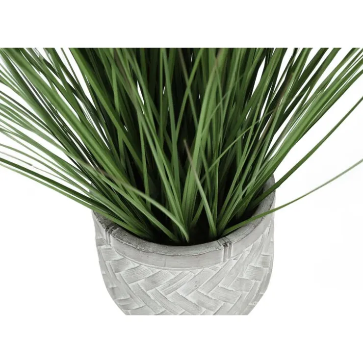 Monarch Artificial plant - 21"h / indoor grass in cement 4" pot Green Hot