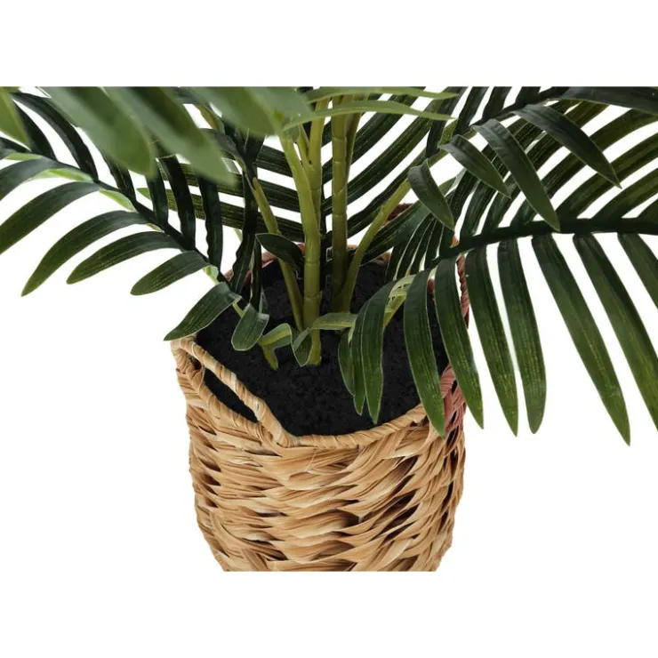 Monarch Artificial plant - 24"h / indoor palm / 8" woven basket Green Best