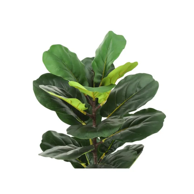 Monarch Artificial plant - 28"h / indoor fiddle / 8" woven basket Green Best