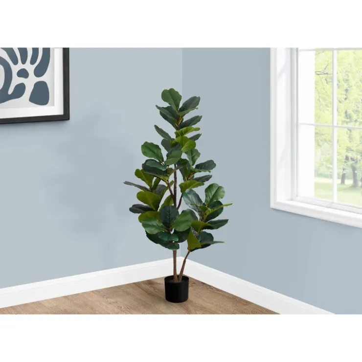 Monarch Artificial plant - 49"h / indoor fiddle tree in a 5" pot Green New