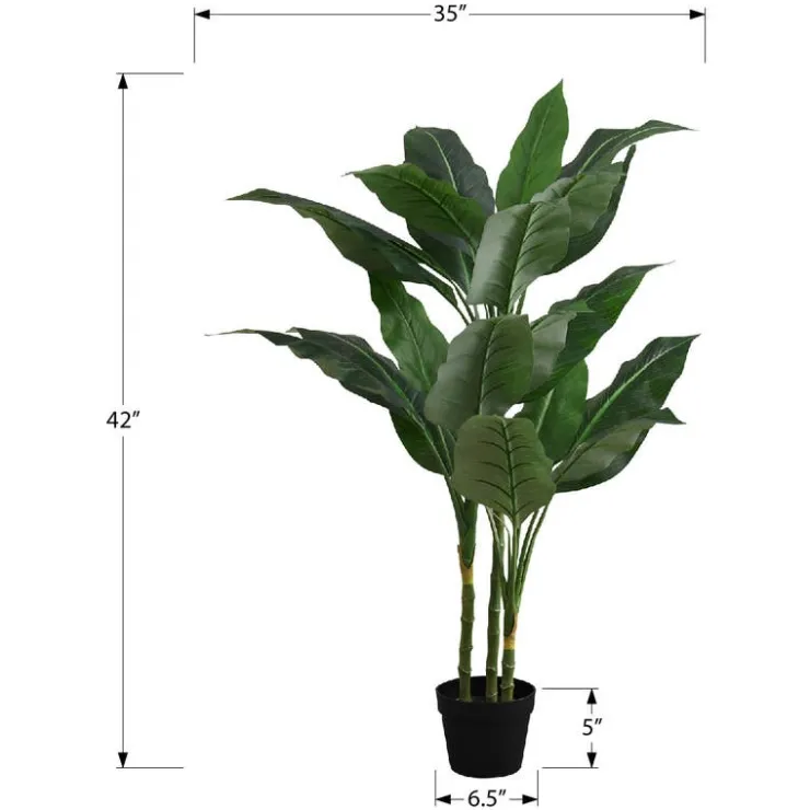 Monarch Artificial plant - 42"h / indoor ever in a 5" pot Green Hot