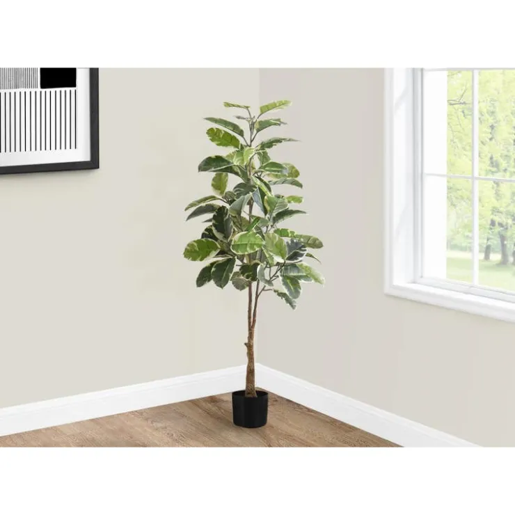 Monarch Artificial plant - 52"h / indoor rubber tree in a 5" pot Green Clearance