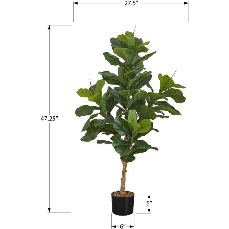 Monarch Artificial plant - 47"h / indoor fiddle tree in a 5" pot Green Online