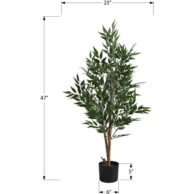 Monarch Artificial plant - 47"h / indoor acacia tree in a 5" pot Green Hot