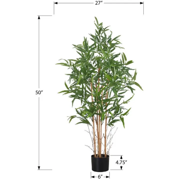 Monarch Artificial plant - 50"h / indoor bamboo tree in a 5" pot Green Clearance