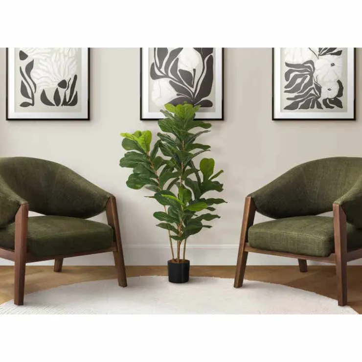 Monarch Artificial plant - 41"h / indoor fiddle tree in a 5" pot Green Clearance