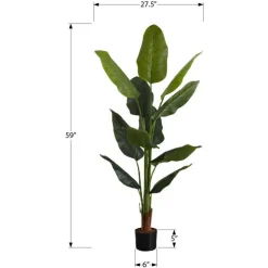 Monarch Artificial plant - 59"h / indoor strelitzia in a 5" pot Green Online