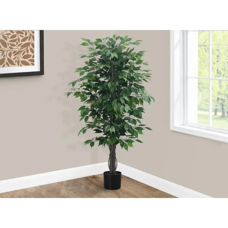 Monarch Artificial plant - 58"h / indoor ficus tree in a 6" pot Green Best