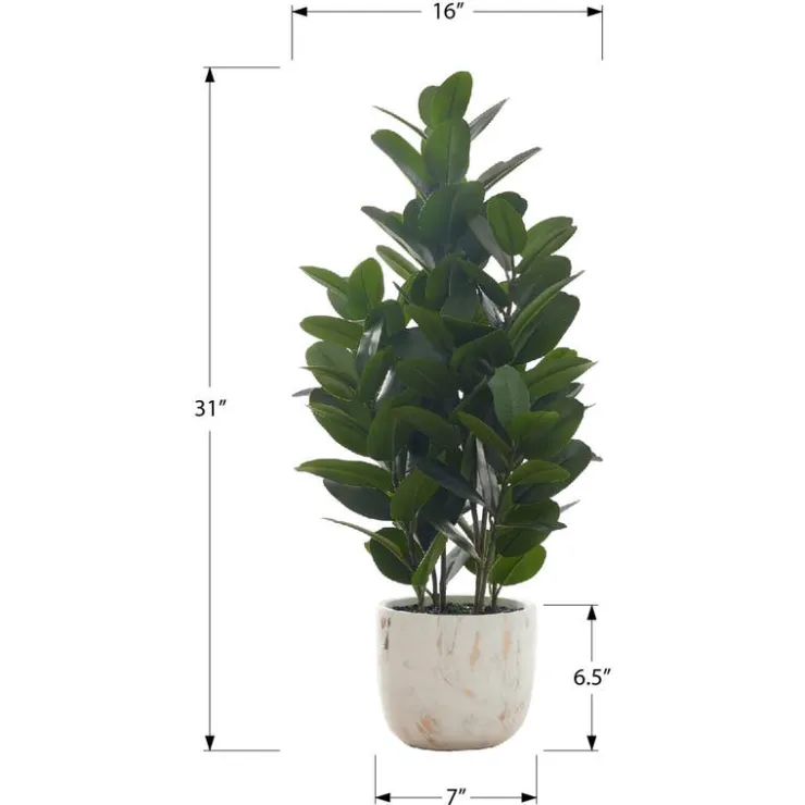 Monarch Artificial plant - 31"h / indoor garcinia in a 7" pot Green Hot