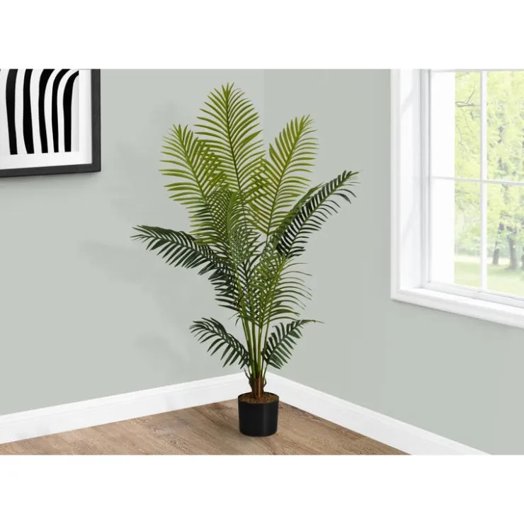 Monarch Artificial plant - 57"h / indoor palm tree in a 5" pot Green Best