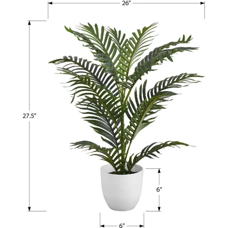 Monarch Artificial plant - 28"h / indoor palm in a 6" pot Green Sale