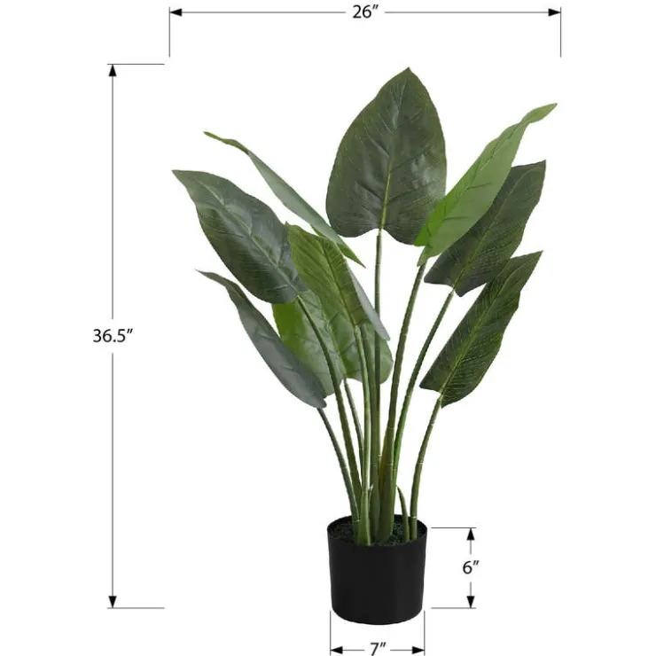 Monarch Artificial plant - 37"h / indoor aureum in a 6" pot Green Best