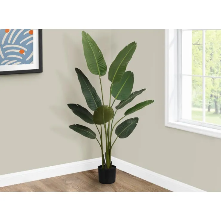 Monarch Artificial plant - 60"h / indoor bird of paradise 5" pot Green Hot