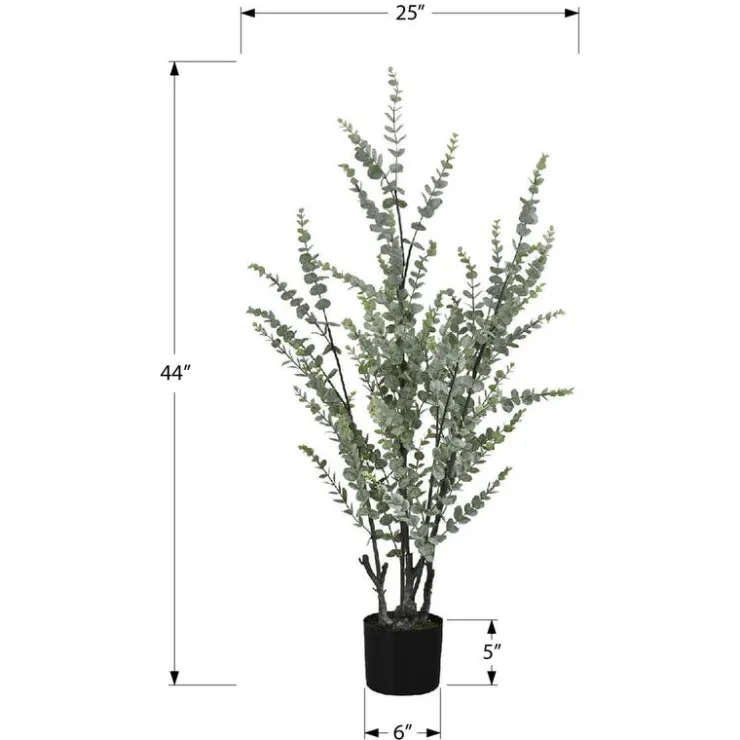 Monarch Artificial plant - 44"h / indoor eucalyptus in a 5" pot Green