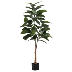 Monarch Artificial plant - 52"h / indoor rubber tree in a 5" pot Green Hot