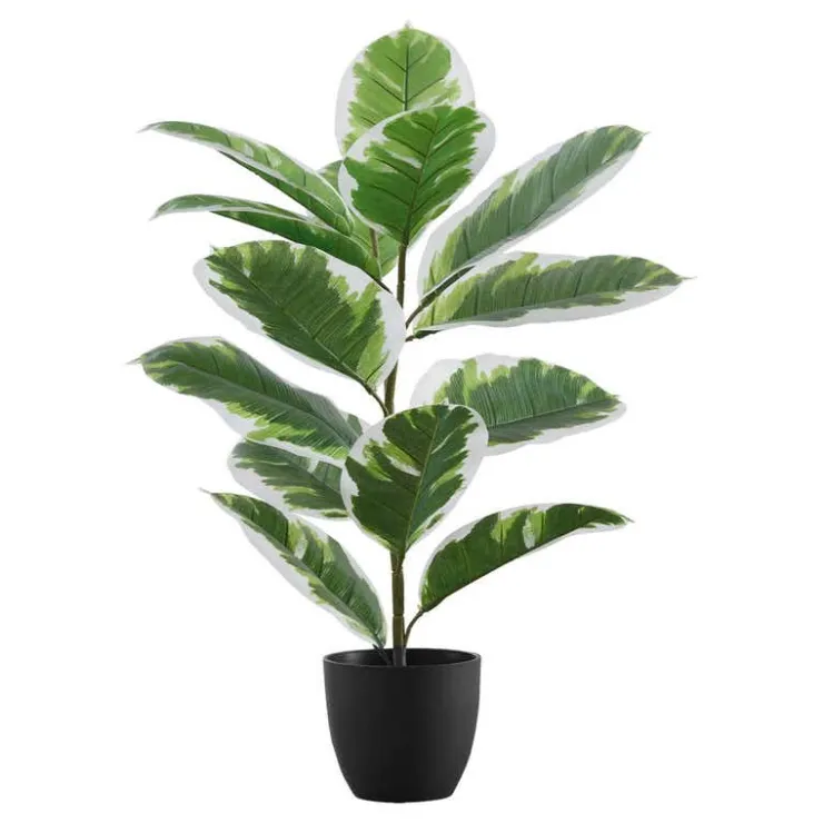 Monarch Artificial plant - 27"h / indoor rubber in a 5" pot Green