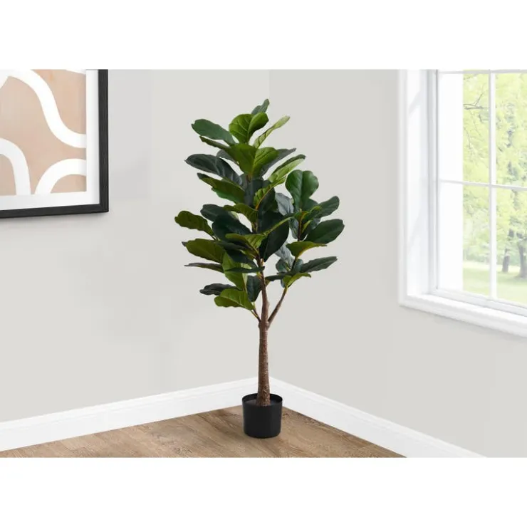 Monarch Artificial plant - 47"h / indoor fiddle tree in a 5" pot Green