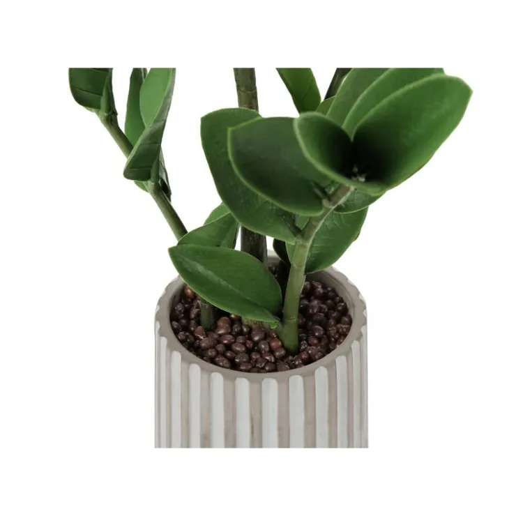 Monarch Artificial plant - 20"h / indoor zz in a 5" cement pot Green Clearance
