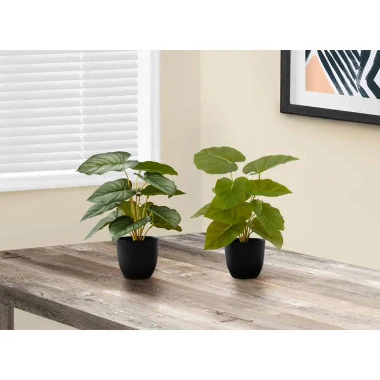 Monarch Artificial plant - 2pcs / 13"h epipremnum / 4" pot Green Clearance