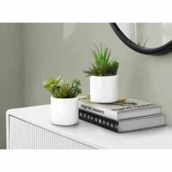 Monarch Artificial plant - 2pcs / 7"h succulent in 3" ceramic pot Green Sale