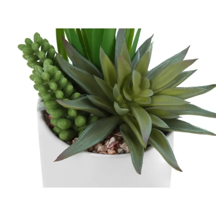Monarch Artificial plant - 2pcs / 7"h succulent in 3" ceramic pot Green Sale