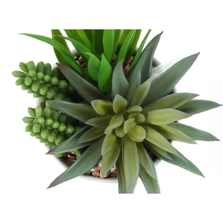 Monarch Artificial plant - 2pcs / 7"h succulent in 3" ceramic pot Green Sale