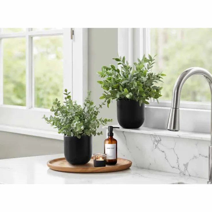 Monarch Artificial plant - 2pcs / 11"h eucalyptus/ grass / 5" pot Green Clearance
