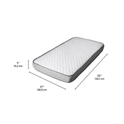 Dreamstar Baby Crib Mattress Smooth White/Grey New