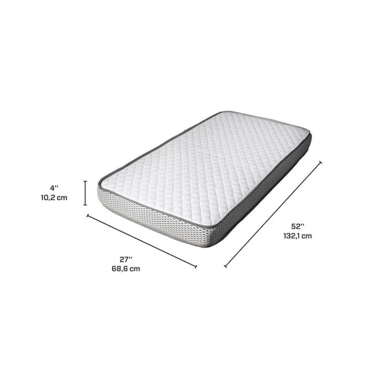 Dreamstar Baby Crib Mattress Smooth White/Grey New