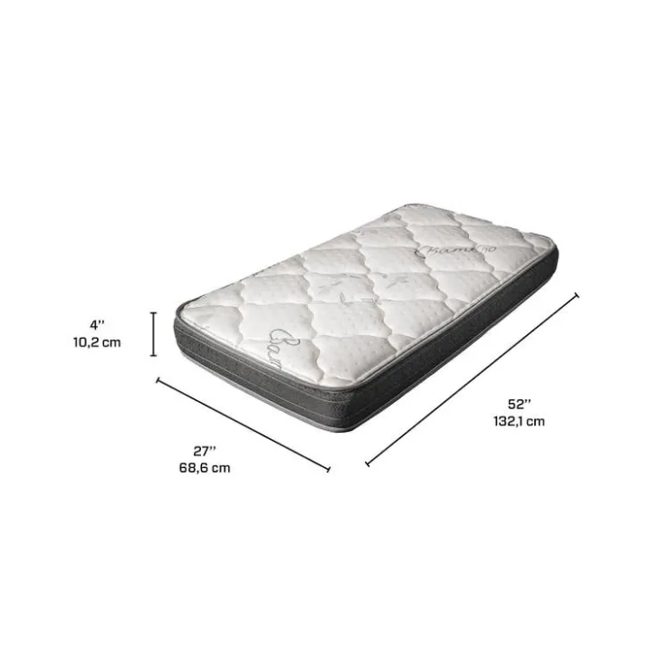 Dreamstar Baby Crib Mattress Quilted White/Grey New