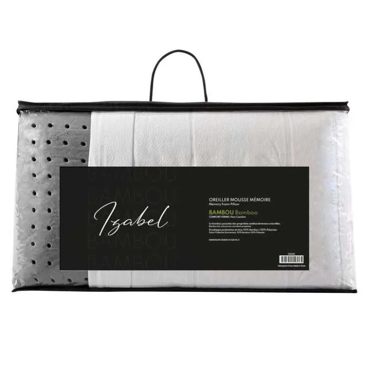 Bamboo-Infused Memory Foam Pillow Grey Hot