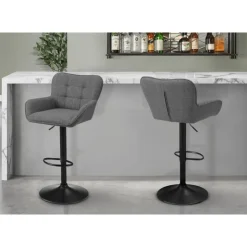 Monarch Bar Stools (Set of 2) GREY