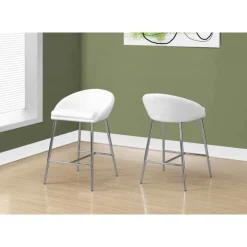 Monarch Barstool - 2pcs / / chrome base / counter height White Online