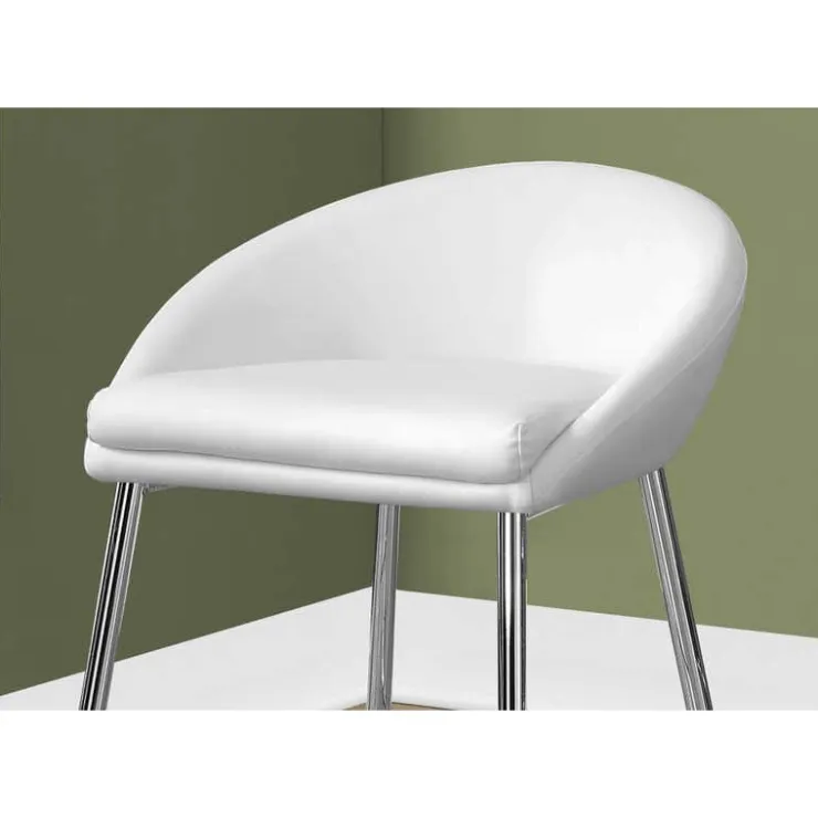 Monarch Barstool - 2pcs / / chrome base / counter height White Online