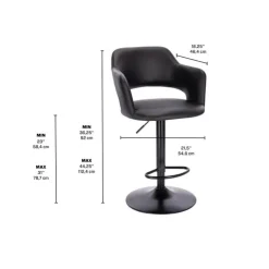 Barstool (1/Box) Hydraulic Base BLACK Online