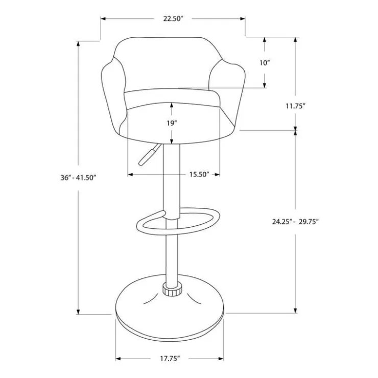 Monarch Barstool (Box of 1) Black Clearance