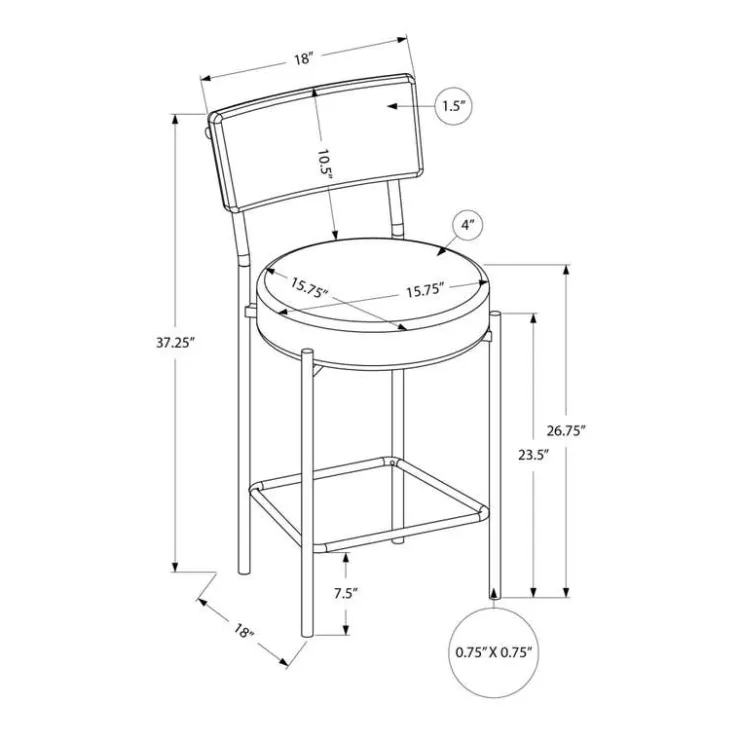 Monarch Barstool (set of 2) White Sale