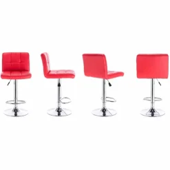 Barstools (Set of 2) Red Discount
