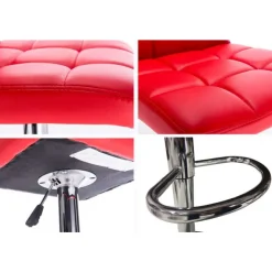 Barstools (Set of 2) Red Discount