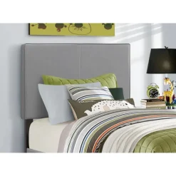 Monarch Bed - twin size / leather-look - Grey Hot